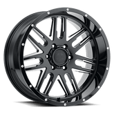 17" American Outlaw 12 Gauge Wheel 🔥 17X8.5 +0 6X139.7 🔥 C.B 106.2 Black & Milled Rim🔻✅